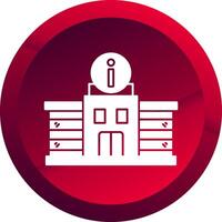 Information Center Glyph Button Icon vector