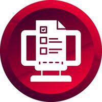 Brief Glyph Button Icon vector