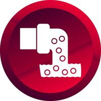 Sewage Glyph Button Icon vector