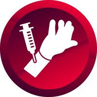 Mantoux Test Glyph Button Icon vector