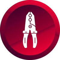 Wire Stripper Glyph Button Icon vector