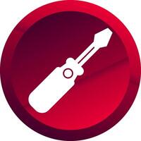 Screwdrive Glyph Button Icon vector