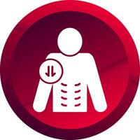 Weight Loss Glyph Button Icon vector