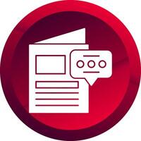 Brochure Glyph Button Icon vector