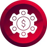 Asset Management Glyph Button Icon vector