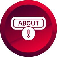 About Glyph Button Icon vector