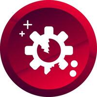 Disruption Glyph Button Icon vector