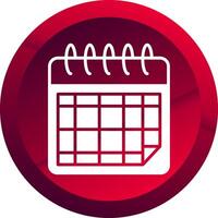 Calendar Glyph Button Icon vector