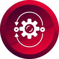 Agile Glyph Button Icon vector
