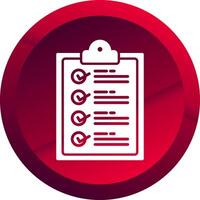 Checklist Glyph Button Icon vector