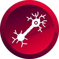 Multipolar Neuron Glyph Button Icon vector