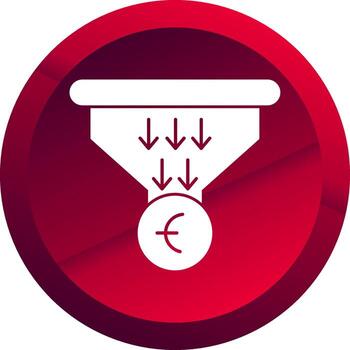 ventas glifo de tubería botón glifo botón icono vector