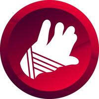 Hand Injury Glyph Button Icon vector