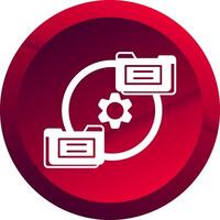 Files Exchange Glyph Button Icon vector