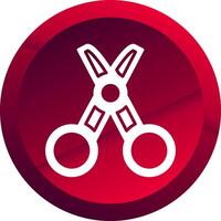 Tailor Glyph Button Icon vector