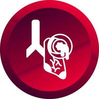 Bronchiectasis Glyph Button Icon vector