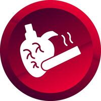 Smoking Glyph Button Icon vector