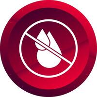 No Potable Glyph Button Icon vector