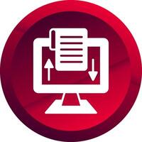 Digitalization Glyph Button Icon vector