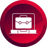 OnGlyph Button Portfolio Glyph Button Icon vector