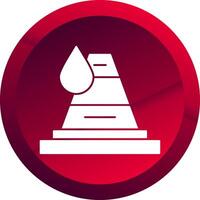 Traffic Cone Glyph Button Icon vector