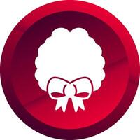 Brain Ribbon Glyph Button Icon vector