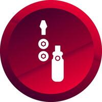 Screwdriver Glyph Button Icon vector