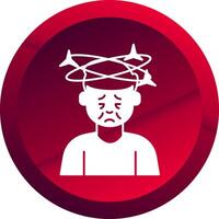 Dizziness Glyph Button Icon vector