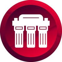 Water Filter Glyph Button Icon vector