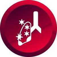 Tuberculosis Germs Glyph Button Icon vector