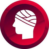 Head Glyph Button Icon vector