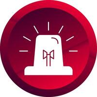 Siren Glyph Button Icon vector