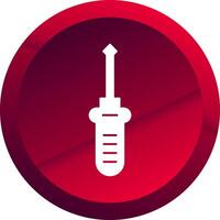 Screwdriver Glyph Button Icon vector