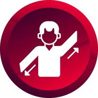 Parallel Arm Glyph Button Icon vector