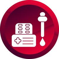 Allergy Test Glyph Button Icon vector