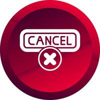 Cancel Glyph Button Icon vector