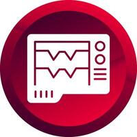 Ecg Glyph Button Icon vector