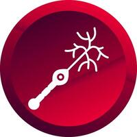 Unipolar Neuron Glyph Button Icon vector