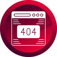 404 Error Glyph Button Icon vector