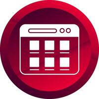 Web Page Glyph Button Icon vector