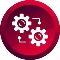 Integration Glyph Button Icon vector