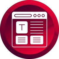 Refresh Glyph Button Icon vector