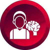 Neurologist Glyph Button Icon vector