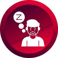Insomnia Glyph Button Icon vector
