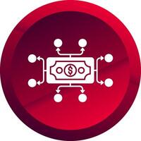Expenses Glyph Button Icon vector