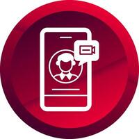 Conference Glyph Button Icon vector