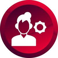Support Glyph Button Icon vector