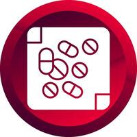 Medicine Glyph Button Icon vector