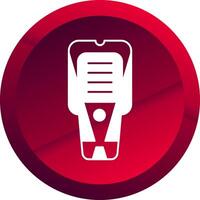 Stud Finder Glyph Button Icon vector