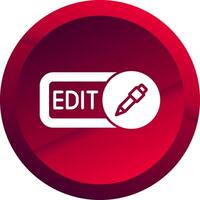 Edit Glyph Button Icon vector